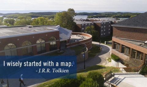 Aerial photo of campus